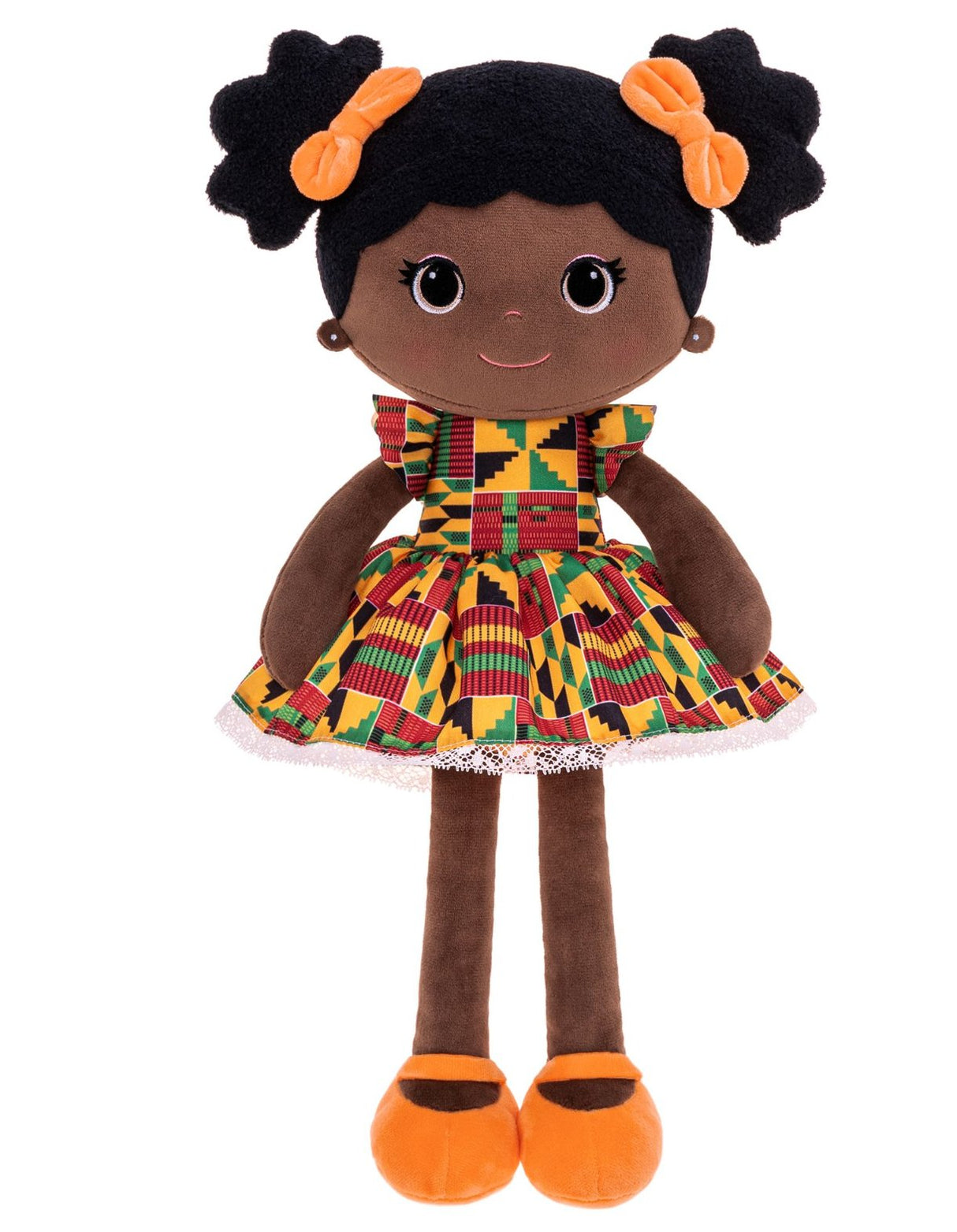 Bibinee Mabel Doll (Kente) Soft Plush Ethnic Doll (Due End of May) can pre-order - Little Whispers