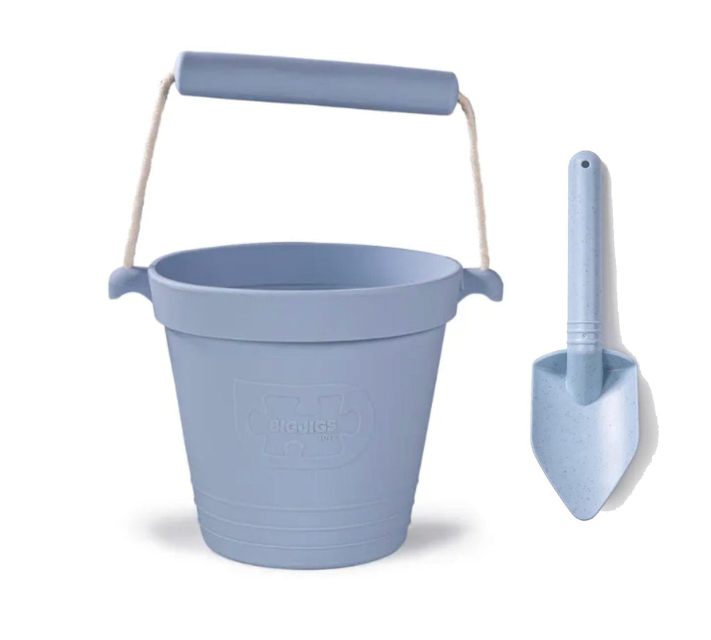 Bigjigs Dove Grey Eco Bucket and Spade - Little Whispers