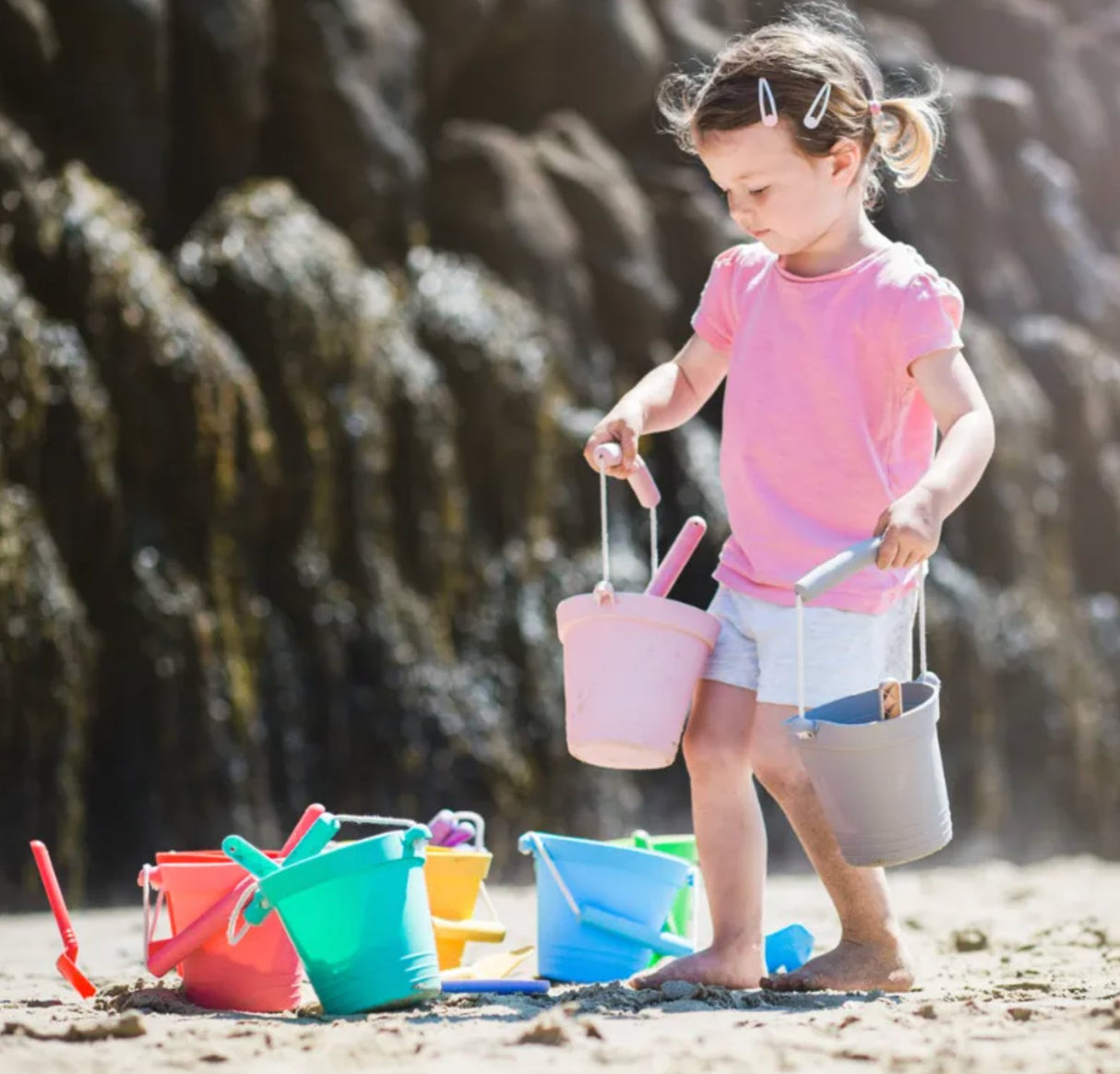 Bigjigs Pink Eco Bucket, Spade and Flyer Set - Little Whispers