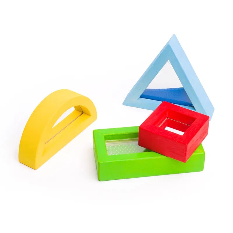 Bigjigs Rainbow Sensory Filled Wooden Blocks - Little Whispers