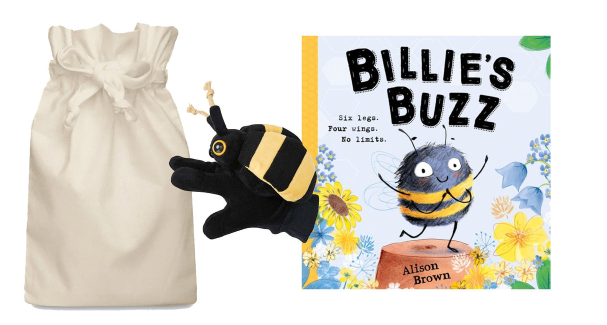 Billie's Buzz Story Sack with Beleduc Bee Hand Puppet - Little Whispers