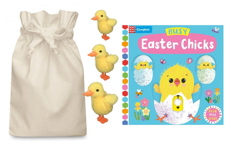 Busy Easter Chicks Story Sack with 3 Puppet Company Finger Puppet Chicks - Little Whispers