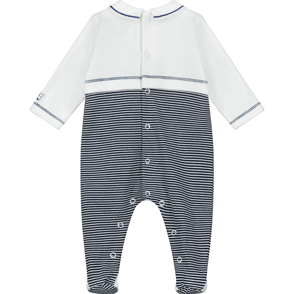 Emile et Rose Boys Dylan Babygrow in Navy and White - Little Whispers