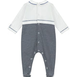 Emile et Rose Boys Dylan Babygrow in Navy and White - Little Whispers