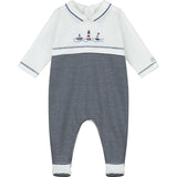 Emile et Rose Boys Dylan Babygrow in Navy and White - Little Whispers