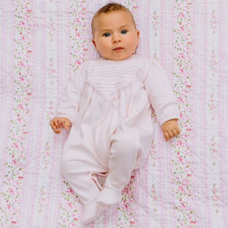 Emile Rose Felicia Pretty Pink Baby Girls Babygrow - Little Whispers