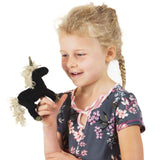 Folkmanis Black Unicorn Finger Puppet - Little Whispers