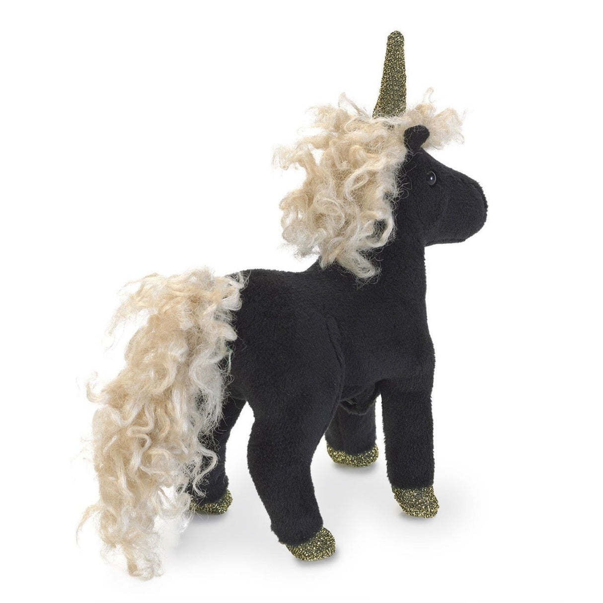 Folkmanis Black Unicorn Finger Puppet - Little Whispers