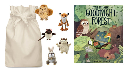 Goodnight Forest Story Sack with Puppet Company Finger Puppets - Little Whispers