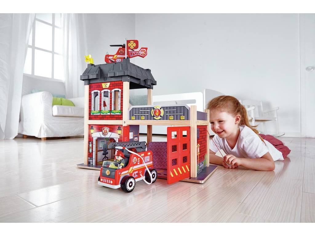 Hape wooden fire station online