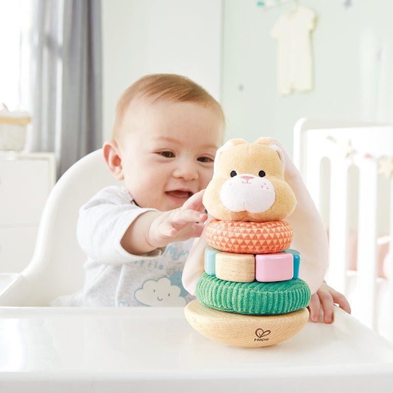 Hape Soft Bunny Stacker Baby Toy - Little Whispers