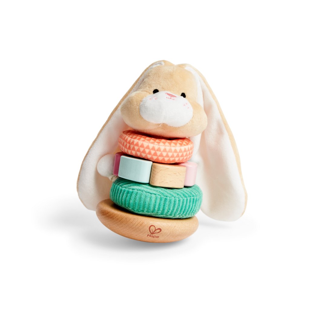 Hape Soft Bunny Stacker Baby Toy - Little Whispers