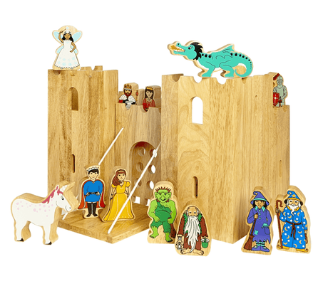 Lanka Kade Wooden Toy Fairytale Castle playscene with 12 characters (Direct Shipping) - Little Whispers