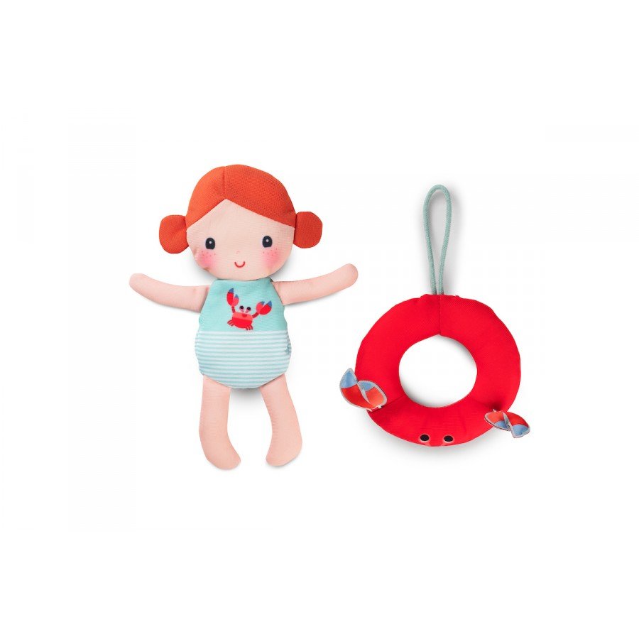 Lilliputiens Axelle Bath Doll Crab 83425 - Little Whispers