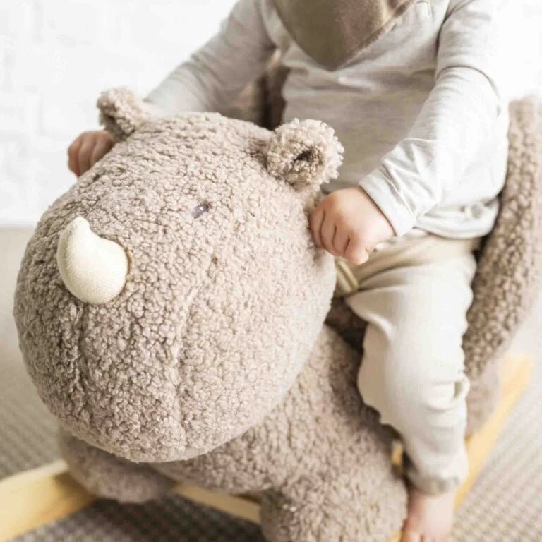 Nattou Teddy Rocker – Taupe Rhino (Direct Shipping) - Little Whispers