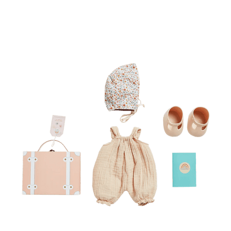 Olli Ella Dinkum Dolls - Travel Togs Blush (Slight Marks on Suitcase) - Little Whispers