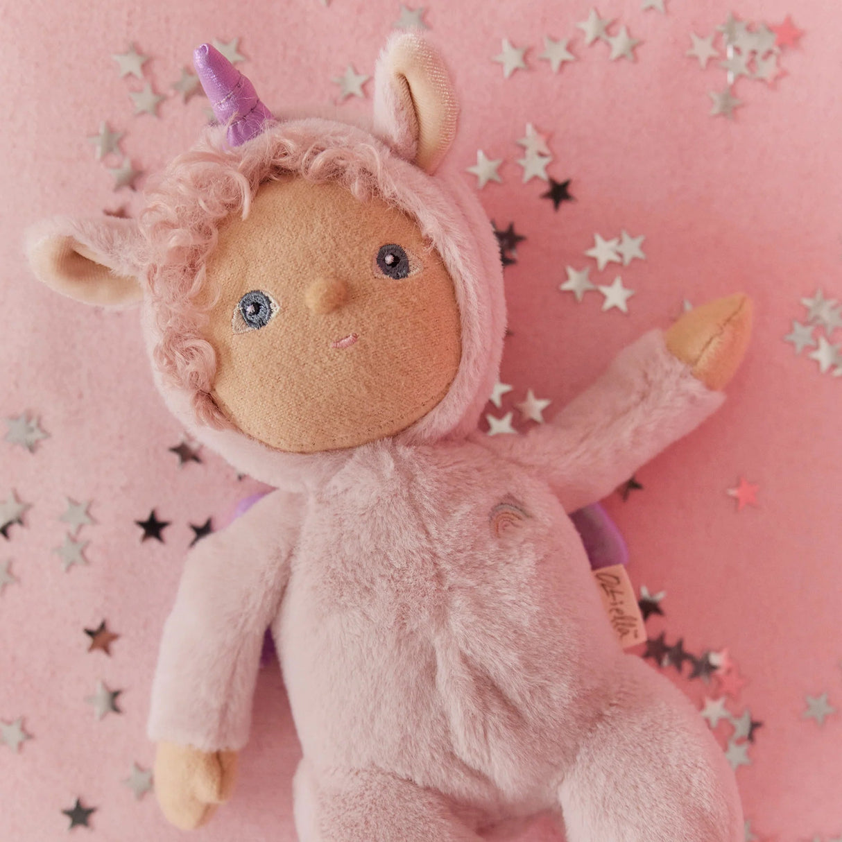 *PRE - ORDER* Ollie Ella Dinky Dinkum Dolls Una Unicorn, Pink (DUE EARLY OCT) - Little Whispers