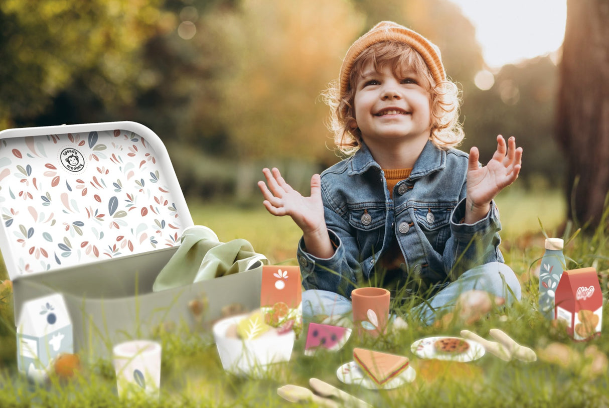 *PRE - ORDER* Speedy Monkey Picnic Basket (Coming Soon) - Little Whispers