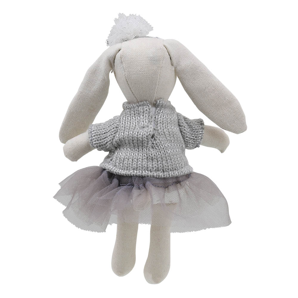 Puppet Company Wilberry Rabbit Girl Grey Rabbit Soft Toy - Little Whispers