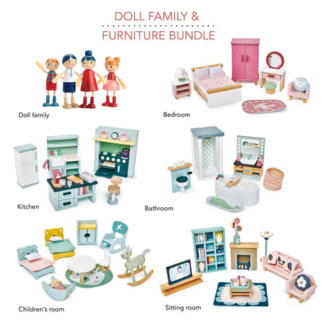 Tenderleaf Doll Family & Furniture Bundle (Direct Shipping) - Little Whispers