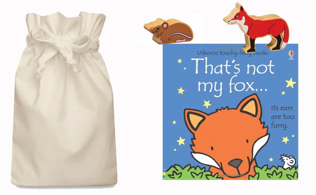 That's not my Fox Story Sack with Lanka Kade Wooden Fox and Mouse - Little Whispers