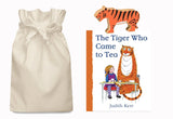 The Tiger Who Came to Tea Story Sack with Wooden Lanka Kade Tiger - Little Whispers