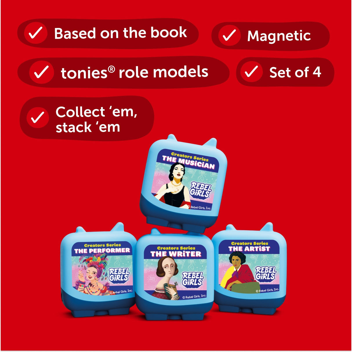 Tonies Audio Pocket Collection - Rebel Girls: Creators Series Audio Clever Pocket Tonie Set (Pre - Order - Available approx 20th September) - Little Whispers