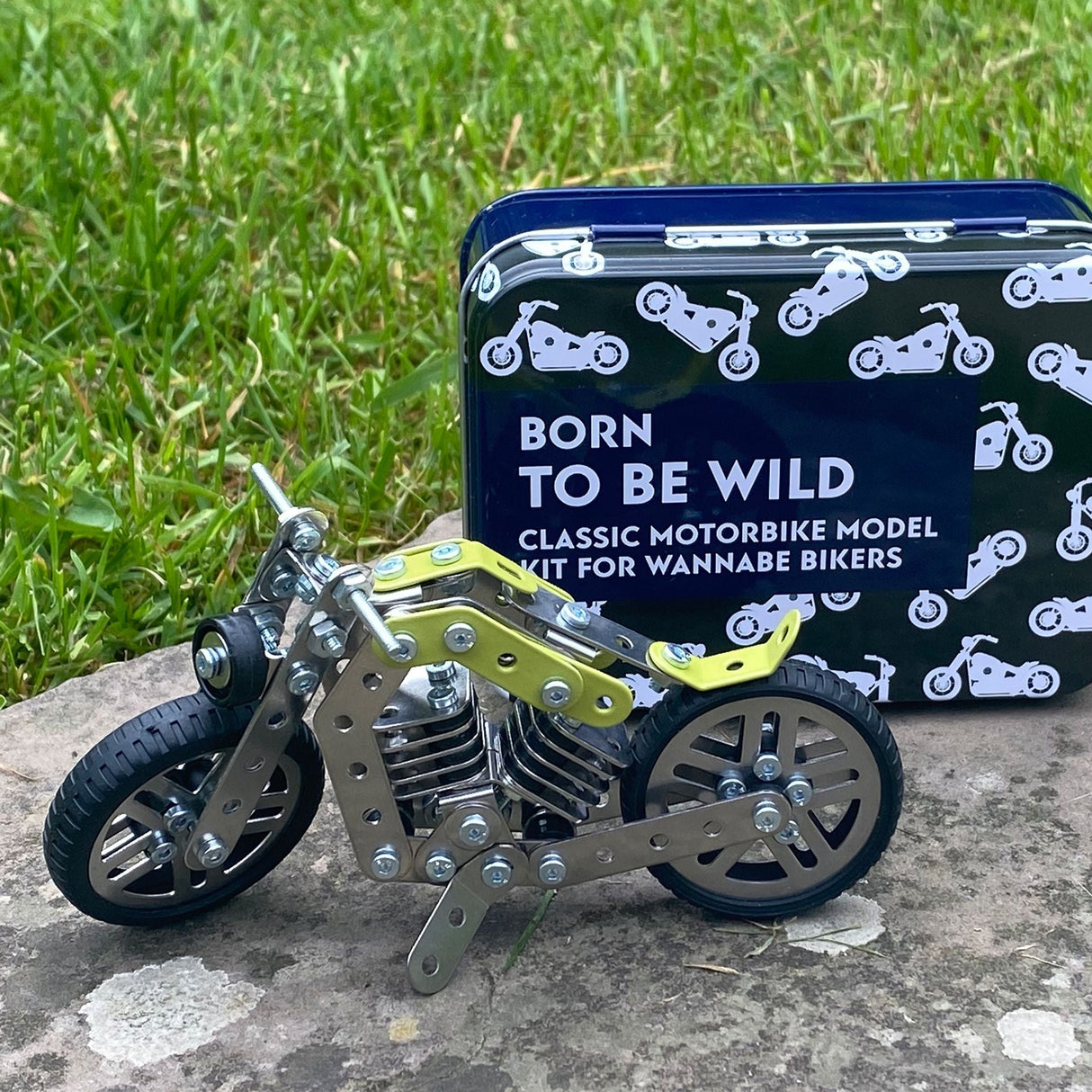 Apples To Pears Gift In A Tin Born to be Wild Bike Construction - Little Whispers