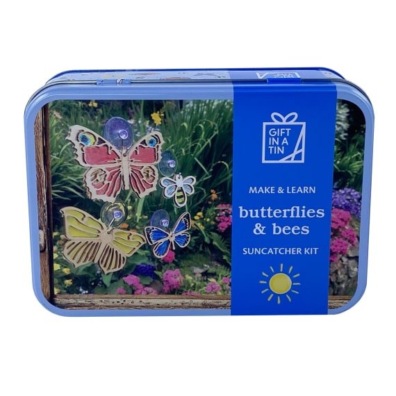 Apples To Pears Gift In A Tin Butterflies & Bees Suncatcher Kit - Little Whispers