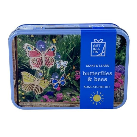 Apples To Pears Gift In A Tin Butterflies & Bees Suncatcher Kit - Little Whispers