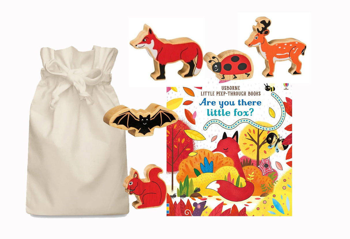 Are You There Little Fox Story Sack with Lanka Kade Animals - Little Whispers