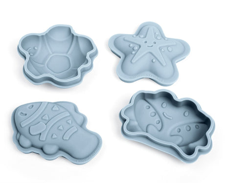 Bigjigs Silicone Sand Moulds Dove Grey - Little Whispers