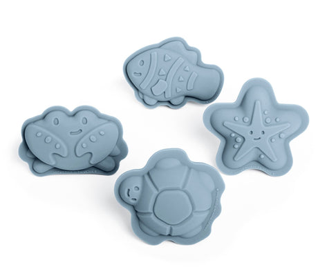 Bigjigs Silicone Sand Moulds Dove Grey - Little Whispers