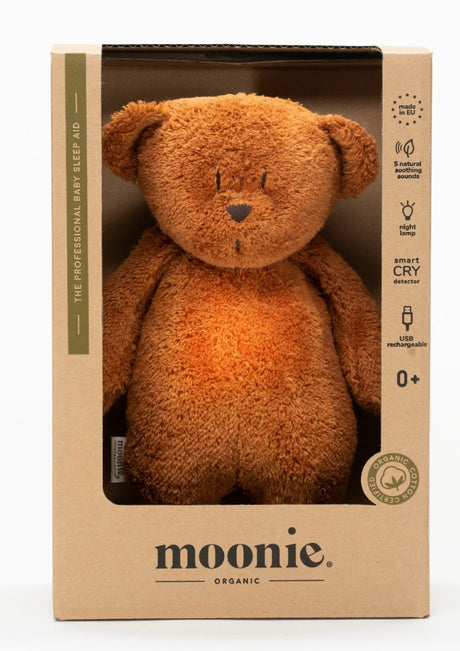 Caramel Organic Humming Bear with Night Light - Little Whispers