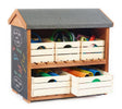 Cosy Low Outdoor Shelving And 5 Boxes (Direct Shipping Item) - Little Whispers