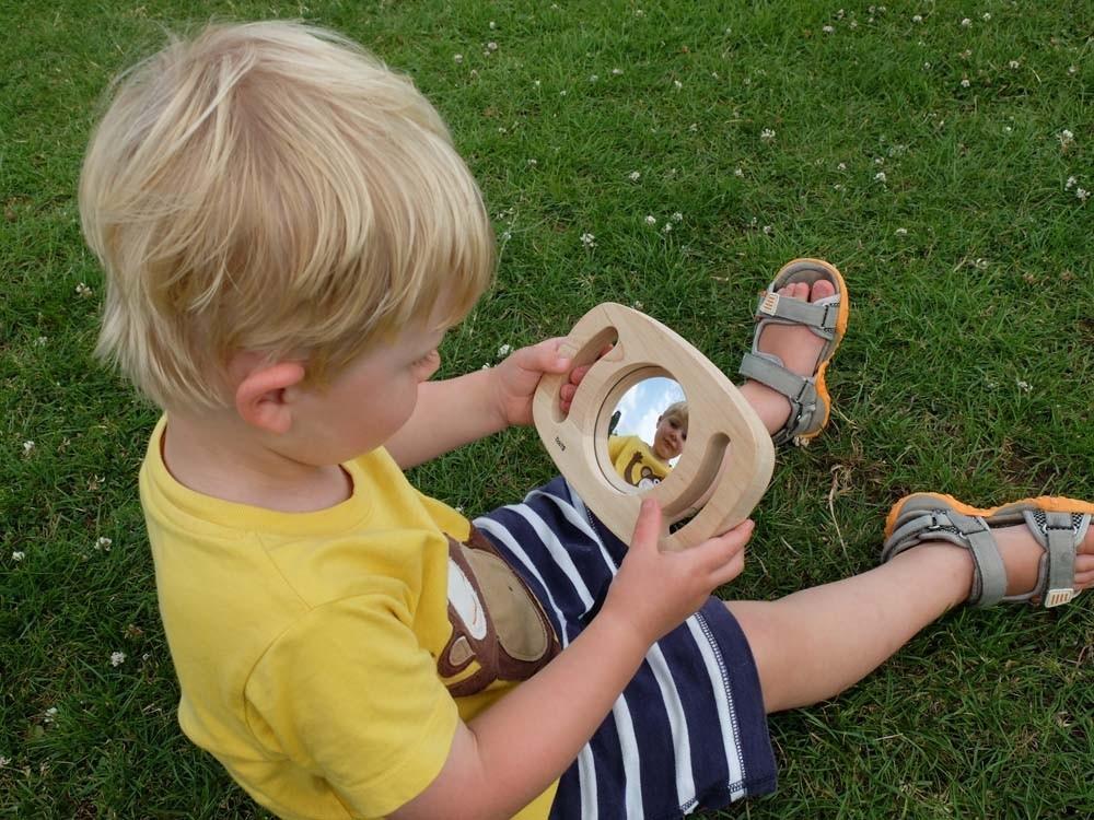 Easy Hold Wooden Mirror - Little Whispers