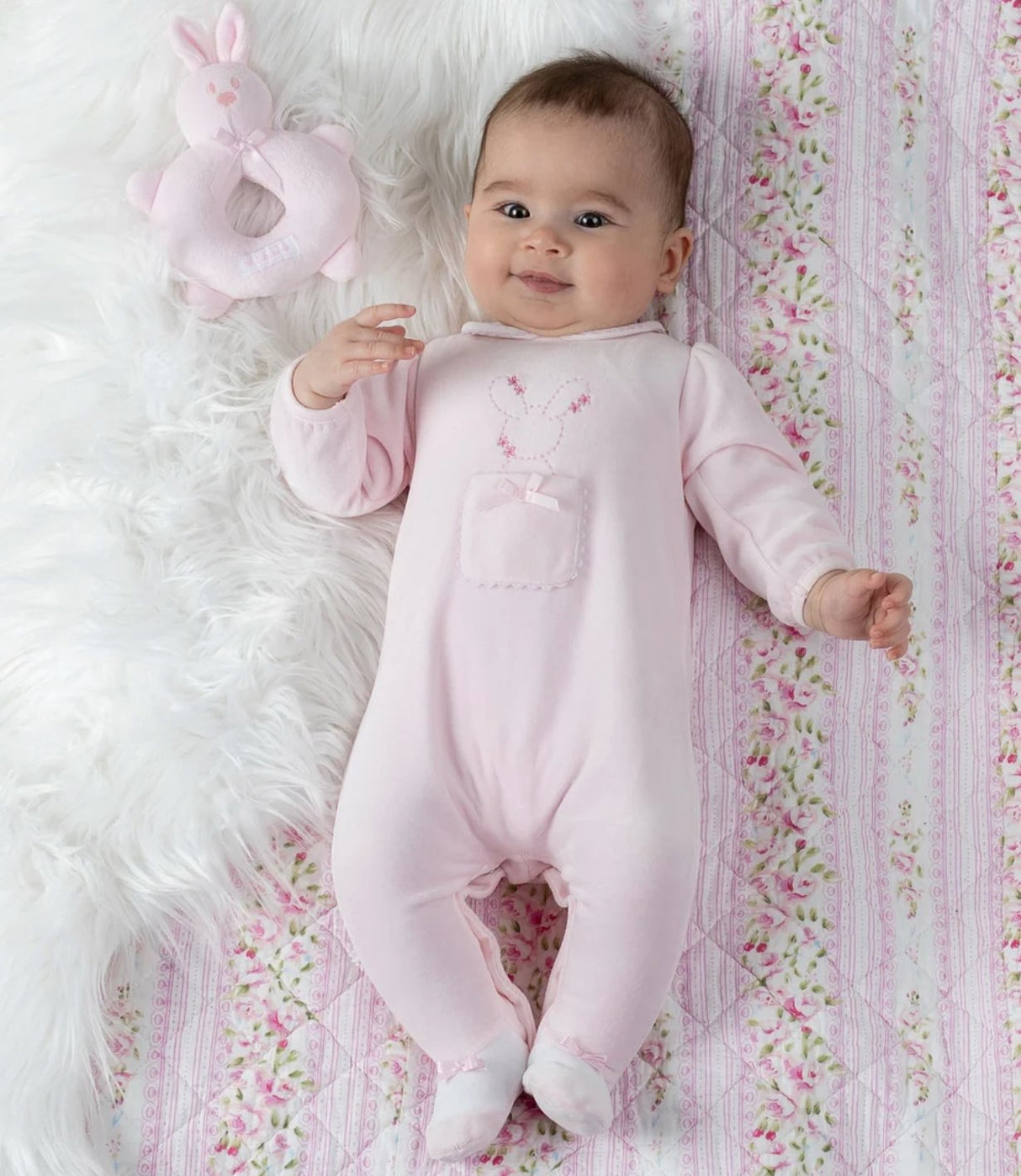 Emile Rose Girls Pink Babygrow 2516pp - Little Whispers