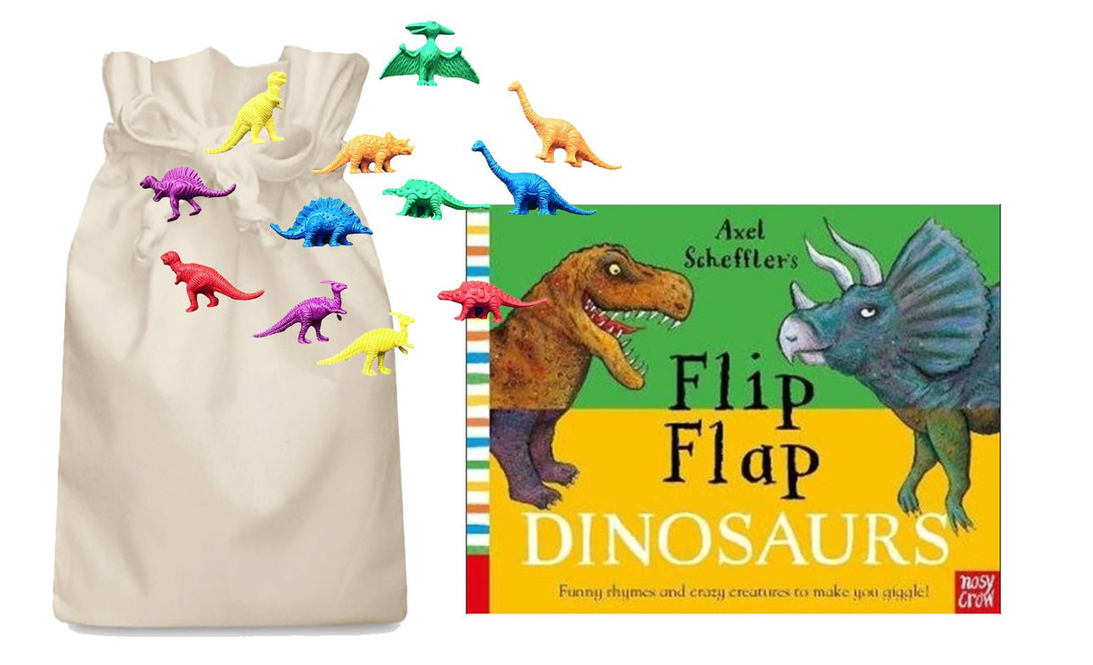 Flip Flap Dinosaur Story Sack - Little Whispers