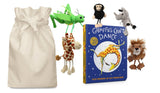 Giraffes Can't Dance Story Sack with Puppet Company Finger Puppets - Little Whispers