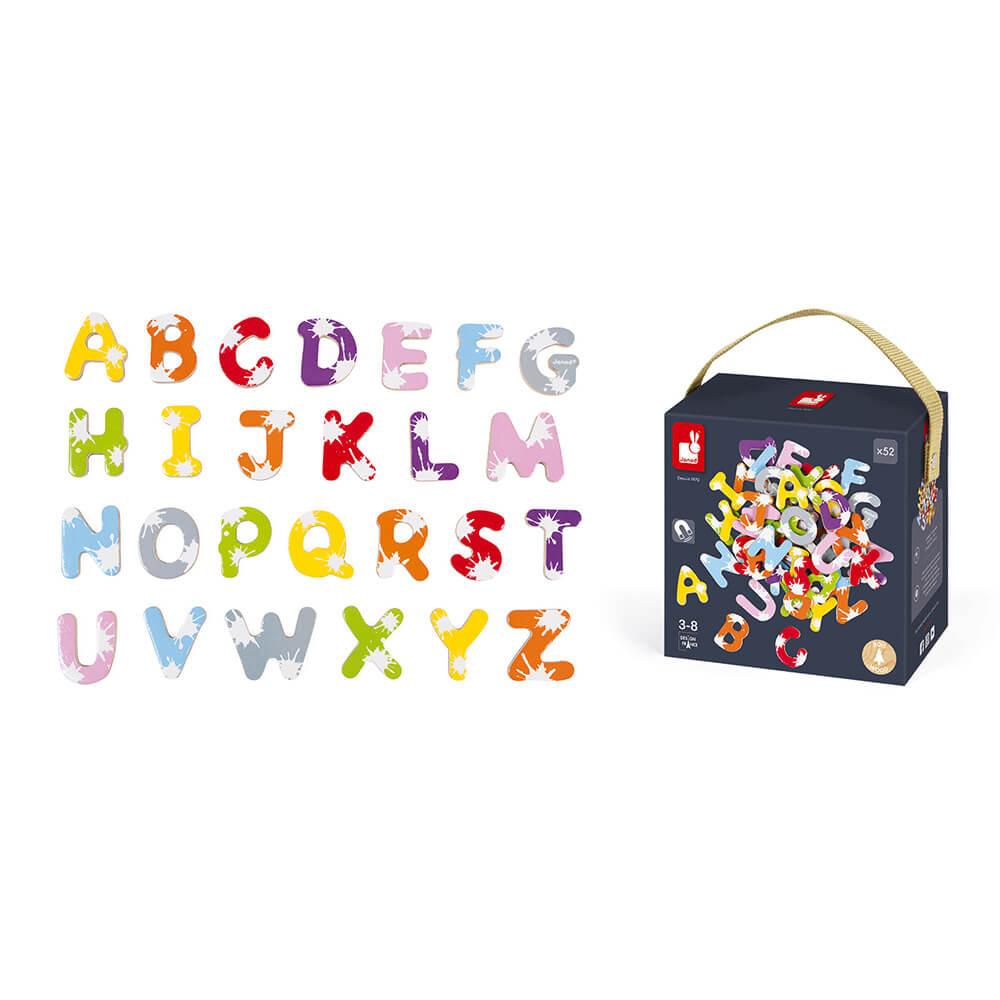 Janod Set of 52 Splash Letters (Wood) - Little Whispers