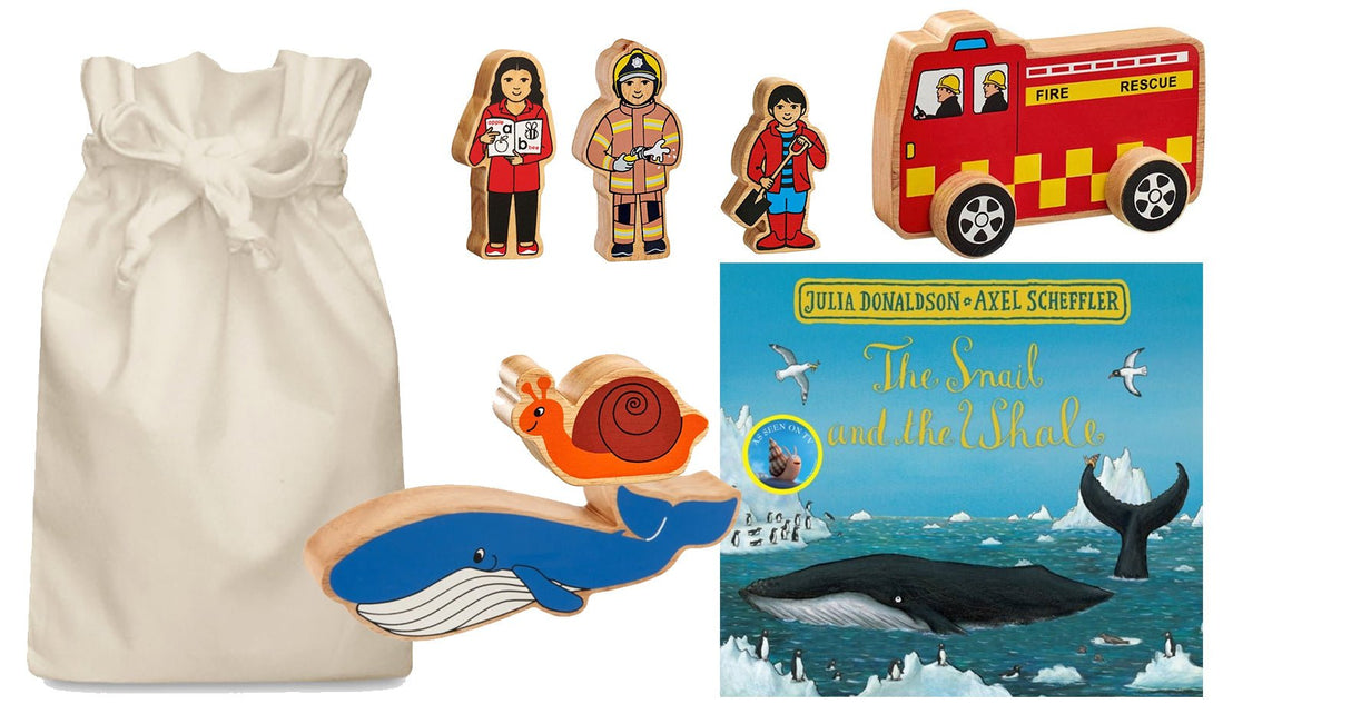 Lanka Kade Full Set Snail and the Whale Story Sack - Little Whispers