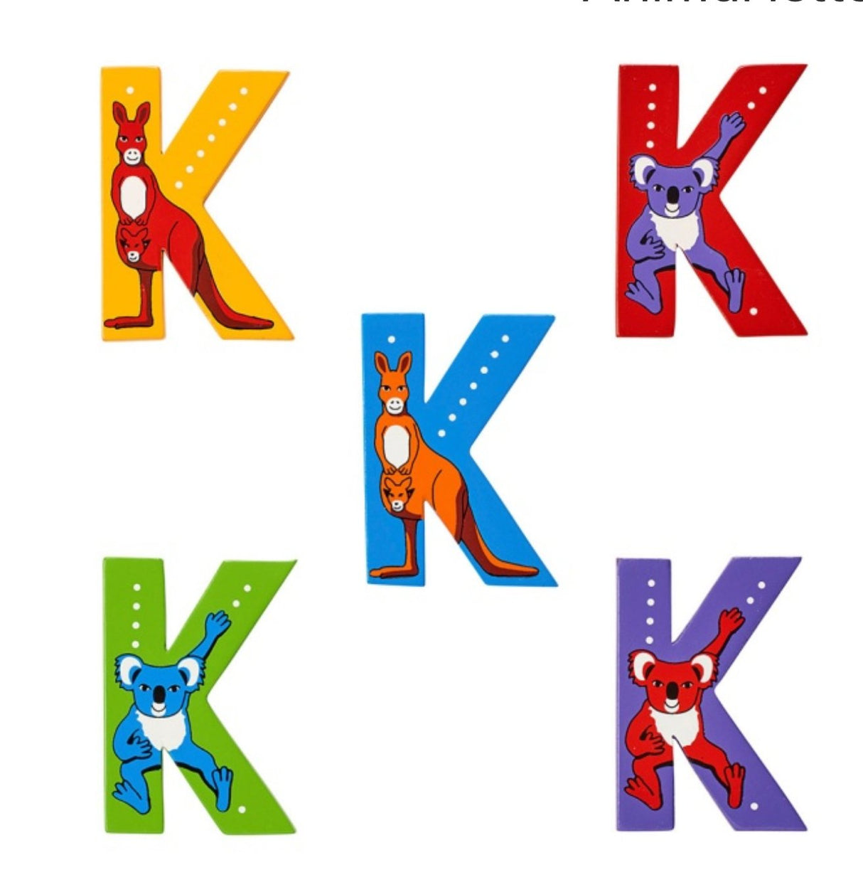 Lanka Kade Wooden Animal Letter K - Little Whispers