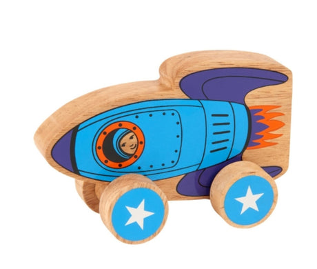 Lanka Kade Wooden Push Along Rocket - Little Whispers