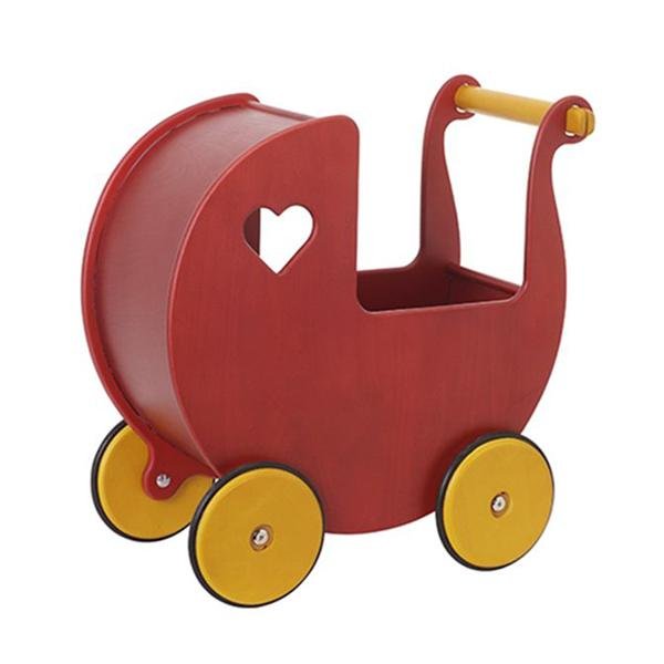 Moover Doll’s Pram - Red Or Natural - Little Whispers