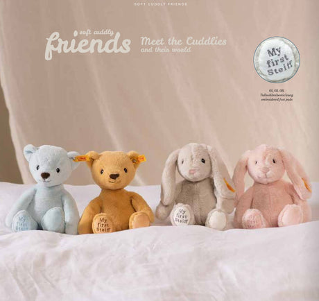 My First Steiff Teddy Bear - Pale Blue - Little Whispers