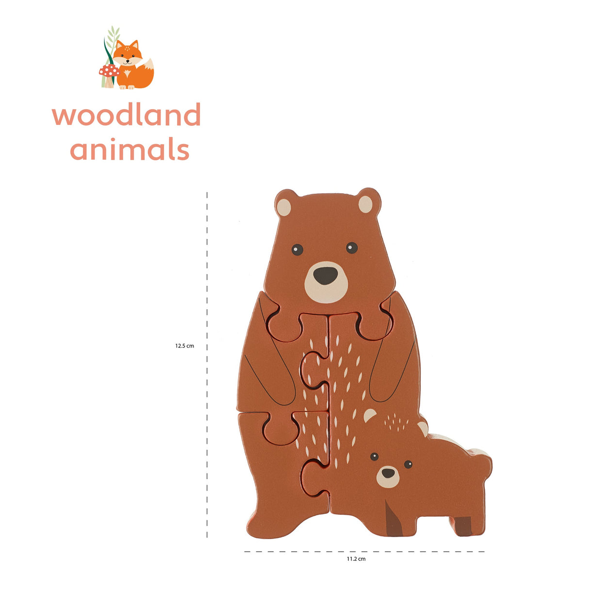 Orange Tree Wooden Bear Puzzle - Little Whispers