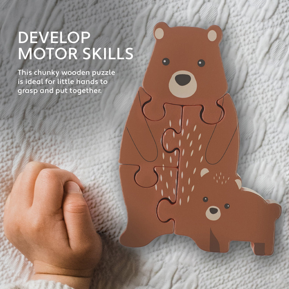 Orange Tree Wooden Bear Puzzle - Little Whispers