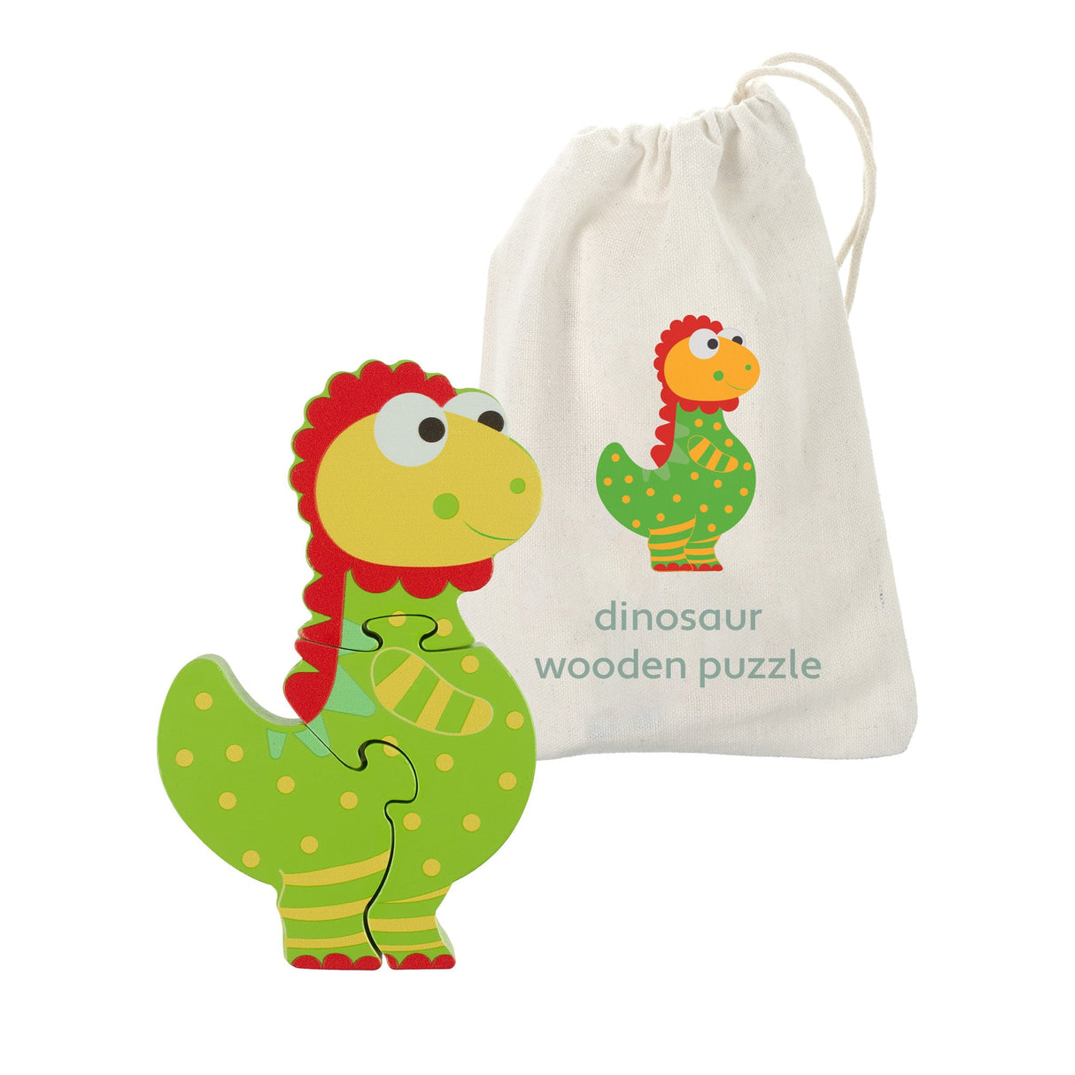 Orange Tree Wooden Dinosaur Puzzle - Little Whispers