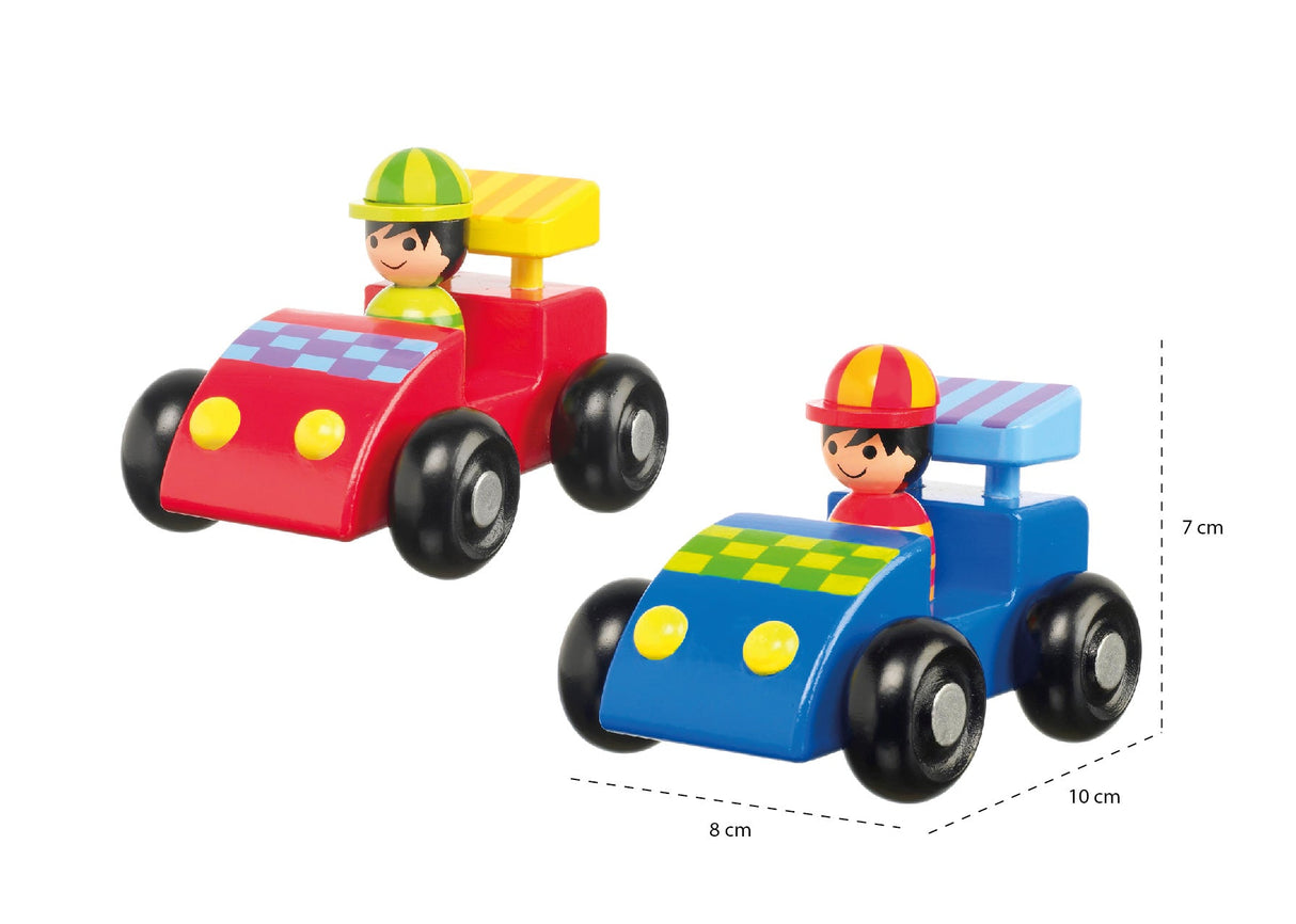 Orange Tree Wooden Racing Car Set - Little Whispers