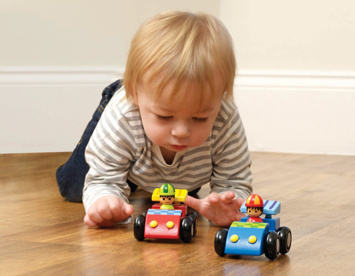 Orange Tree Wooden Racing Car Set - Little Whispers